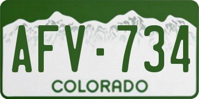 CO license plate AFV734