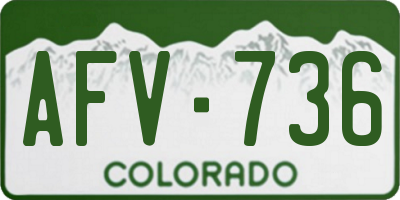 CO license plate AFV736