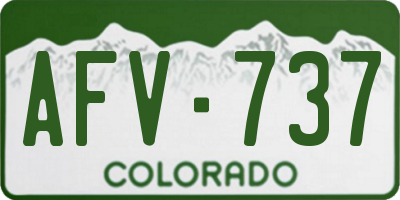 CO license plate AFV737