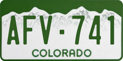 CO license plate AFV741