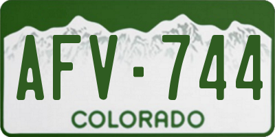 CO license plate AFV744