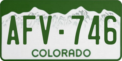 CO license plate AFV746