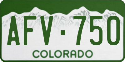 CO license plate AFV750