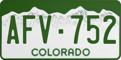 CO license plate AFV752