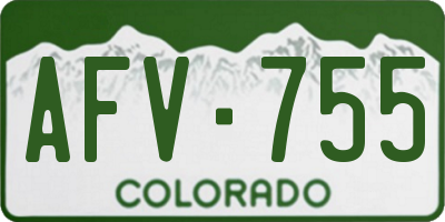 CO license plate AFV755