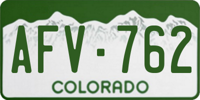 CO license plate AFV762