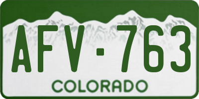 CO license plate AFV763