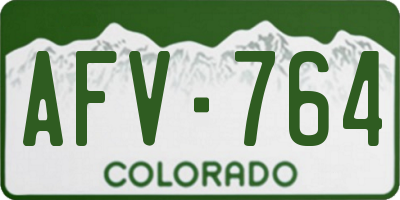 CO license plate AFV764