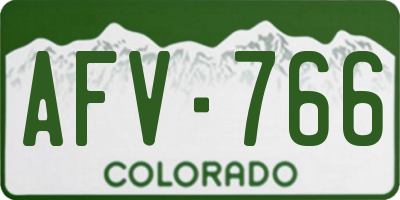 CO license plate AFV766