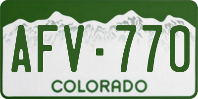 CO license plate AFV770