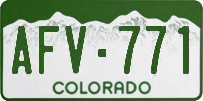 CO license plate AFV771