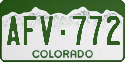 CO license plate AFV772