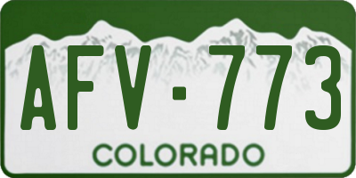 CO license plate AFV773