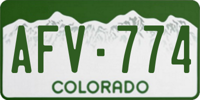 CO license plate AFV774