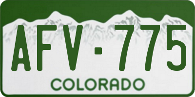 CO license plate AFV775
