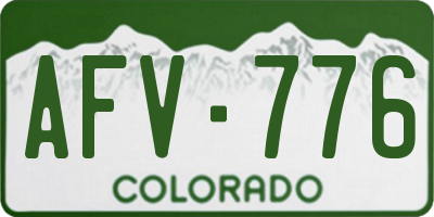 CO license plate AFV776