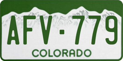 CO license plate AFV779