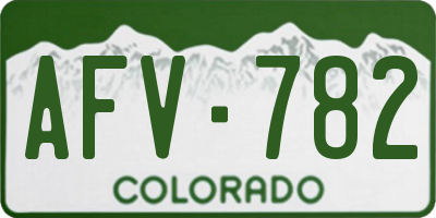 CO license plate AFV782