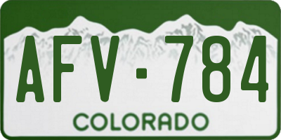 CO license plate AFV784