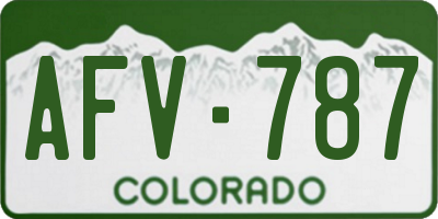 CO license plate AFV787