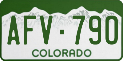 CO license plate AFV790