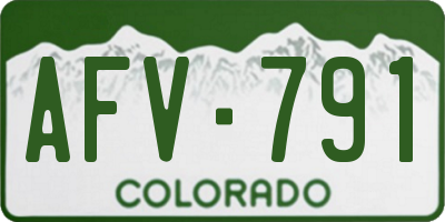 CO license plate AFV791