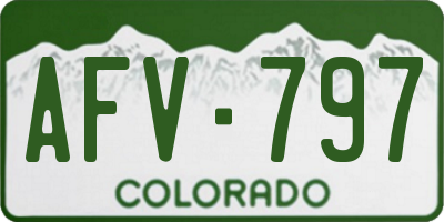 CO license plate AFV797