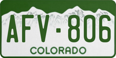CO license plate AFV806