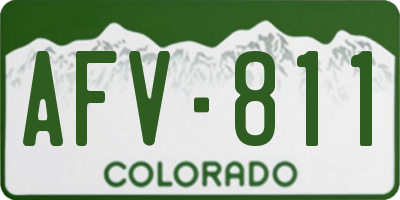 CO license plate AFV811
