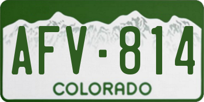CO license plate AFV814