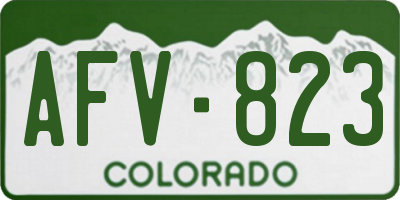 CO license plate AFV823
