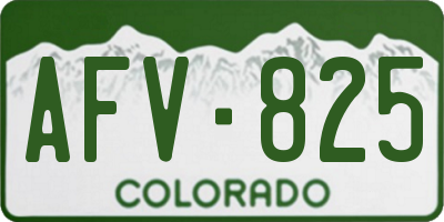 CO license plate AFV825