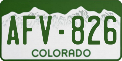 CO license plate AFV826