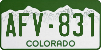 CO license plate AFV831