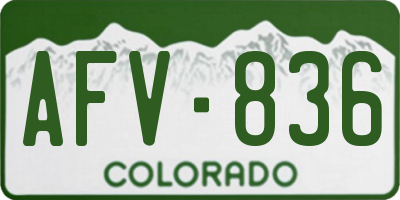 CO license plate AFV836