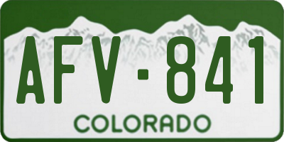 CO license plate AFV841