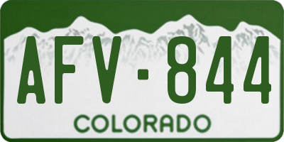 CO license plate AFV844