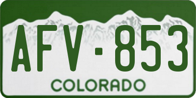 CO license plate AFV853