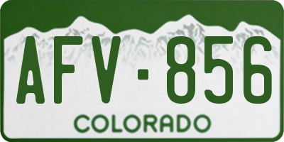 CO license plate AFV856