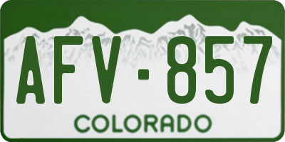CO license plate AFV857
