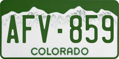 CO license plate AFV859