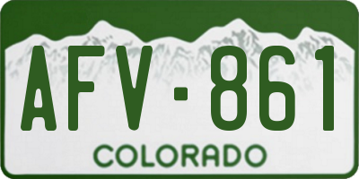 CO license plate AFV861