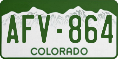 CO license plate AFV864