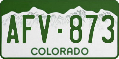 CO license plate AFV873