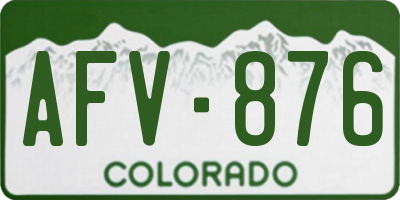 CO license plate AFV876