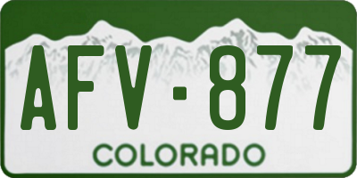 CO license plate AFV877