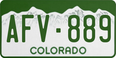 CO license plate AFV889