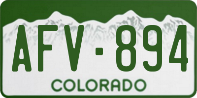 CO license plate AFV894
