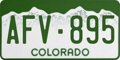 CO license plate AFV895