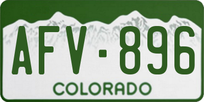 CO license plate AFV896